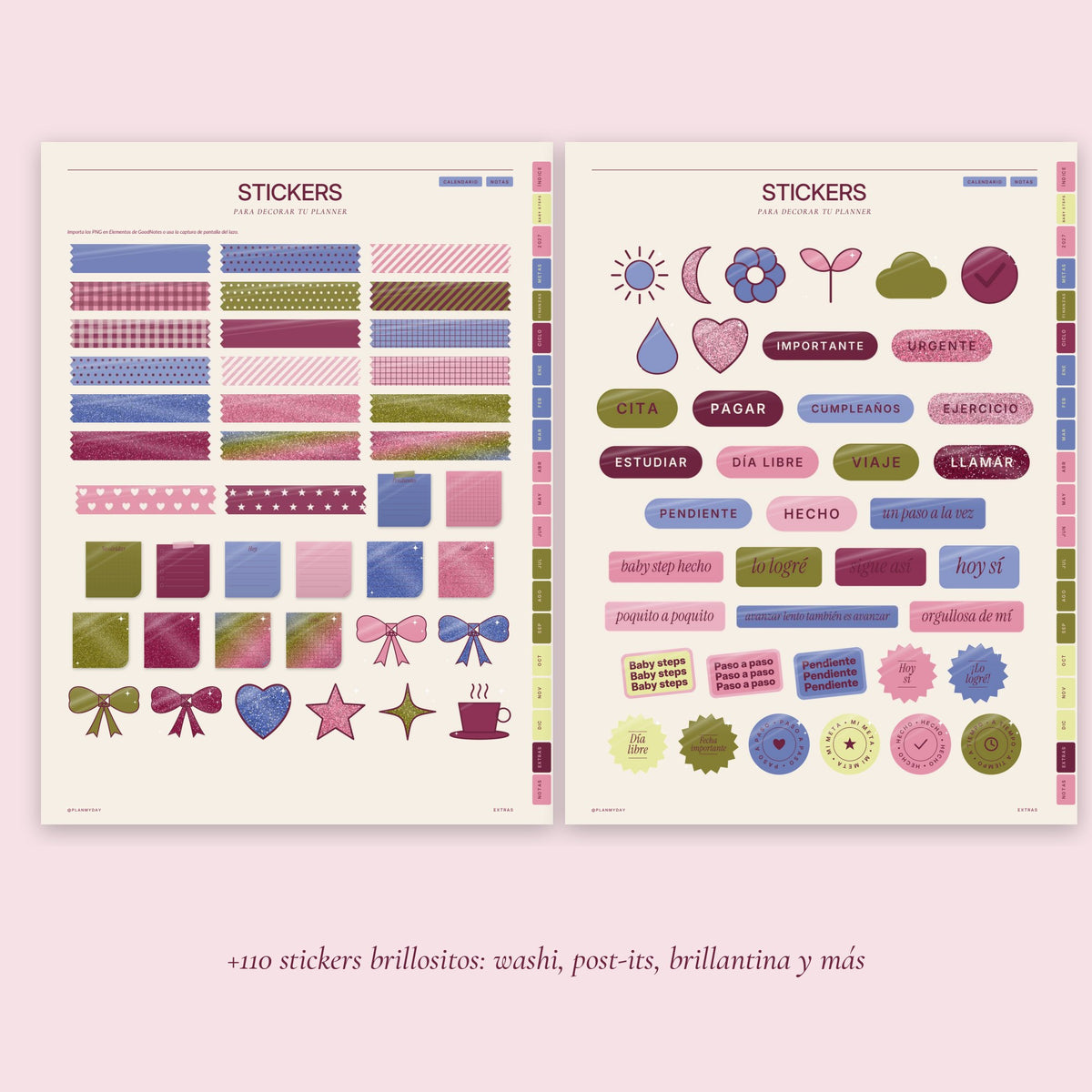Planner Digital Tulips · Baby Steps