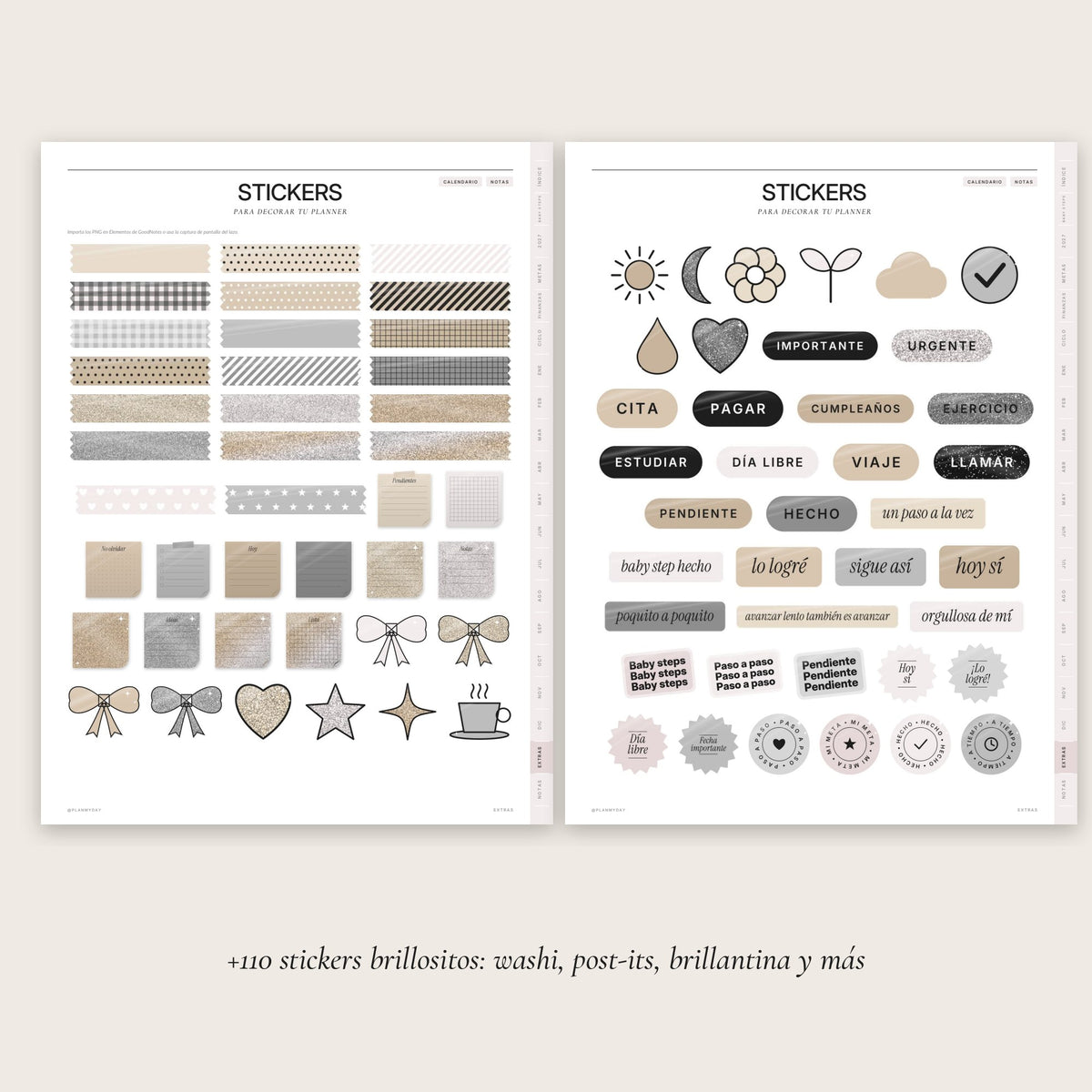Planner Digital Beige · Baby Steps