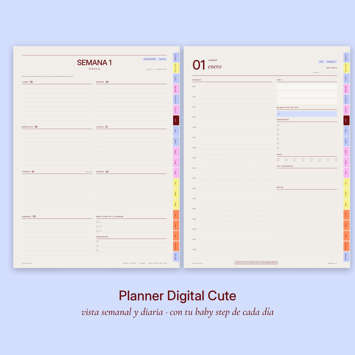 Planner Digital Cute · Baby Steps