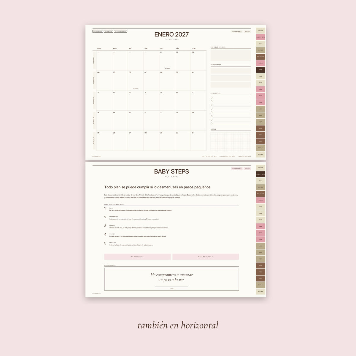 Planner Digital More Dots · Baby Steps
