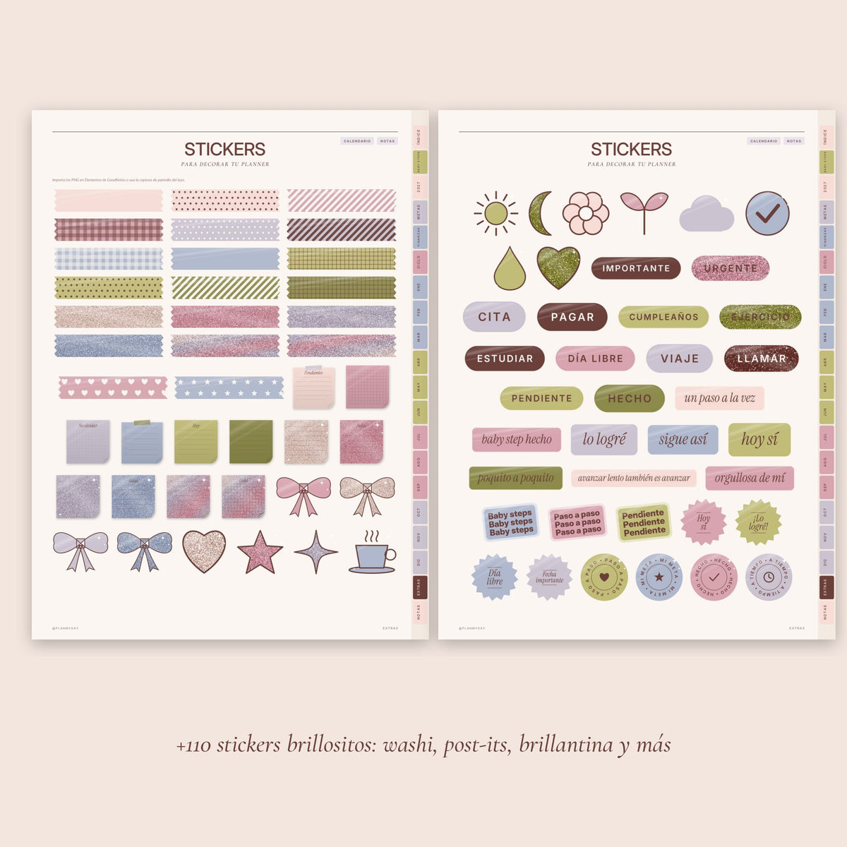 Planner Digital Pink Star · Baby Steps