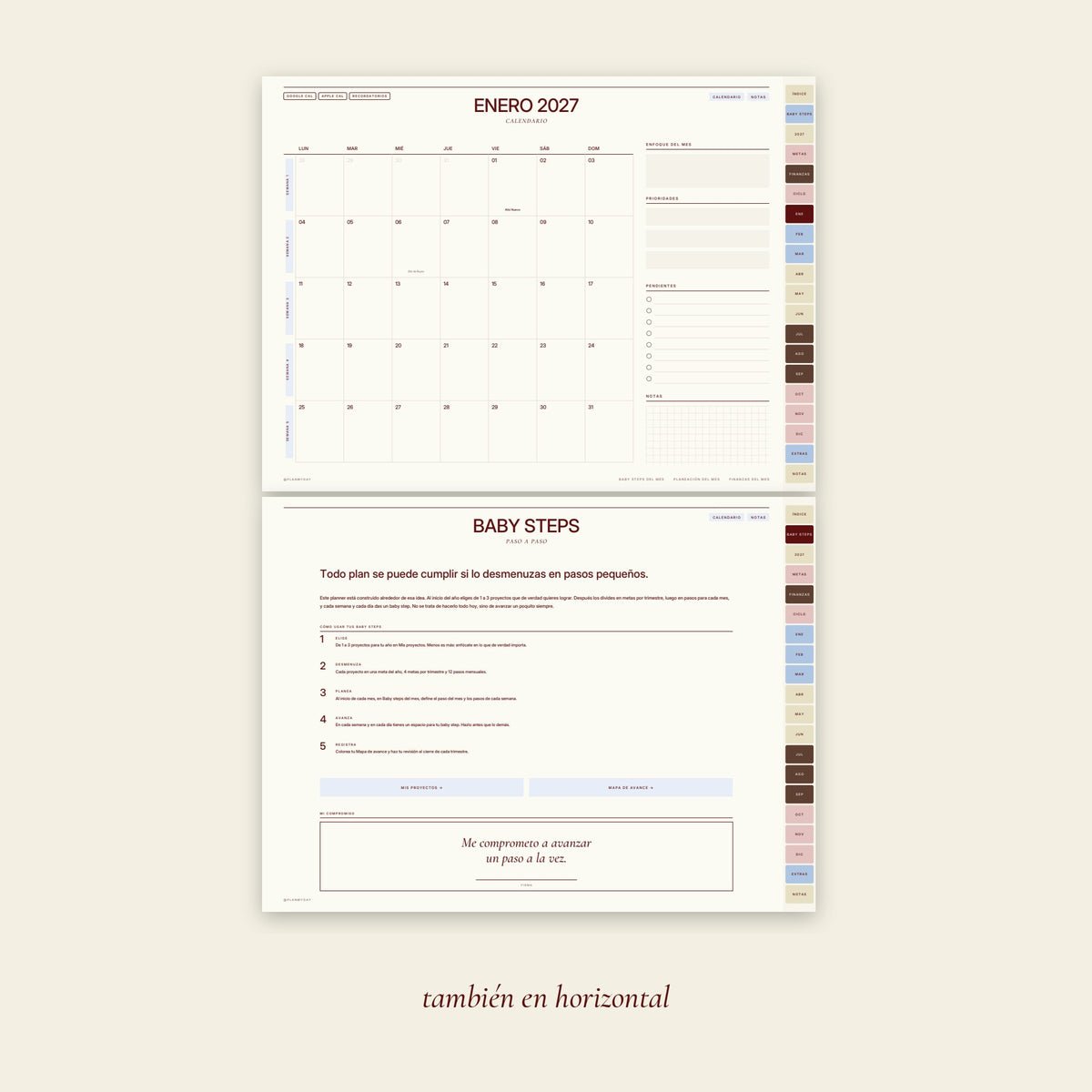 Planner Digital Pop · Baby Steps