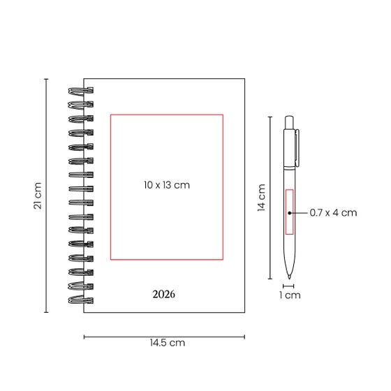 Agenda Diaria con espiral