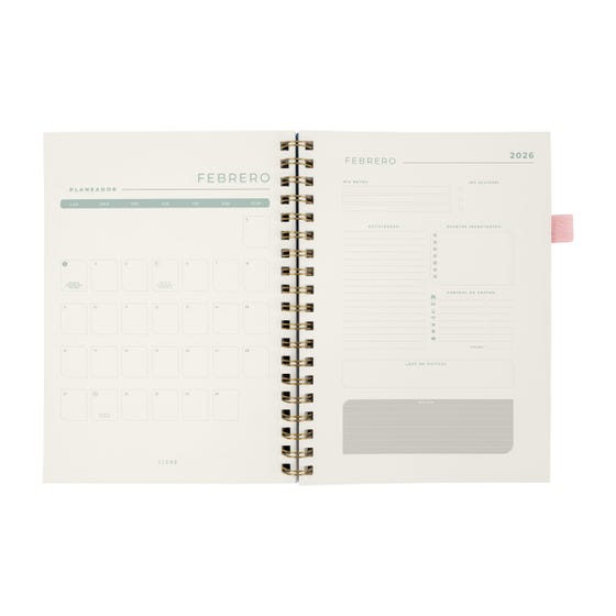 Agenda Semanal con espiral